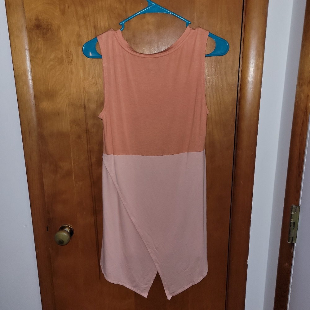 LOGO Orange Color Block Tank